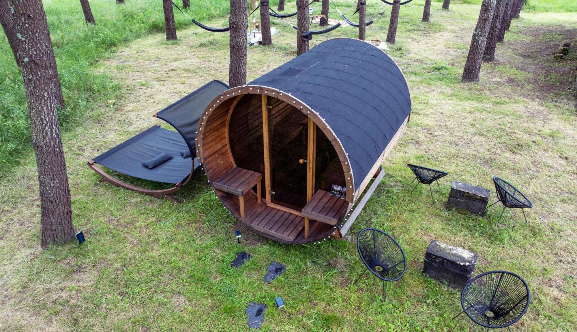 L Ost In Sensations -Hebergements Insolites Et Suites De Luxe Spa Sauna Piscine Foret Marcenais Exteriör bild